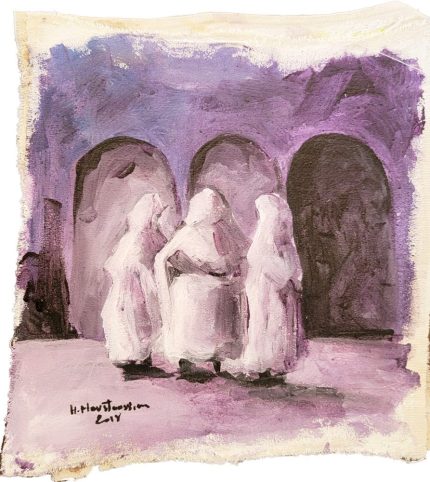 3 mujeres con nikab 28x29cm