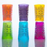 Set de 6 vasos marroquíes de colores