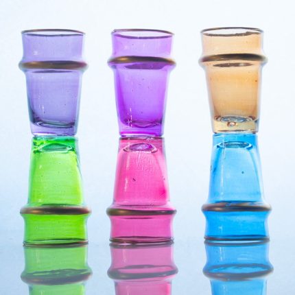 Set de 6 vasos marroquíes de colores