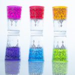 Set de 6 vasos marroquíes de colores