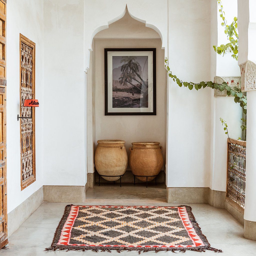 Alfombra vintage, alfombras antiguas en decoracion de interior