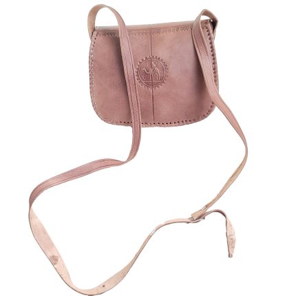 bolso de cuero crusado pequeño café