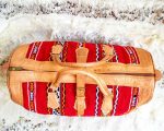 70cm de ancho|Bolso de viaje de cuero y Kilim