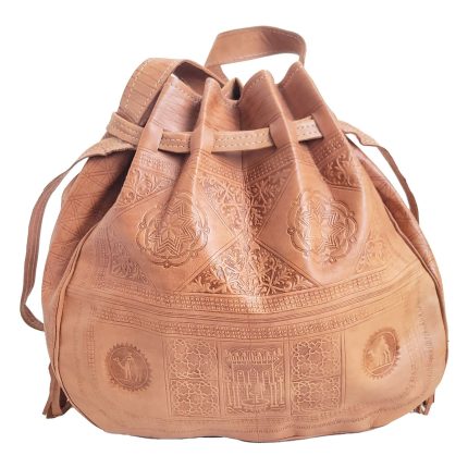 cartera bolso de cuero grande camel
