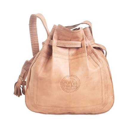 Cartera Bolso de cuero mediano marroquí camel