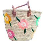 canasta doum grande flores de colores 1