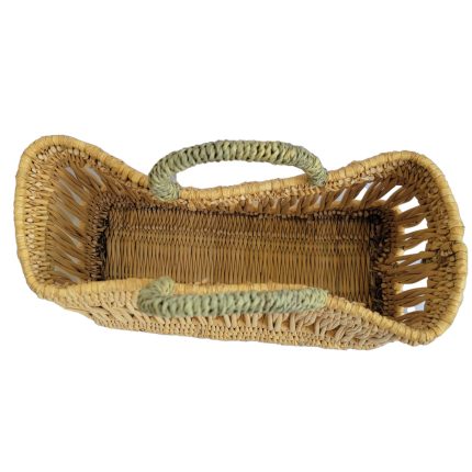 Bolso marroquí artesanal de fibra vegetal natural mediano